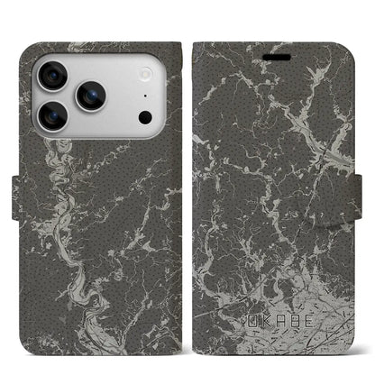 【岡部（静岡県）】地図柄iPhoneケース（手帳タイプ）