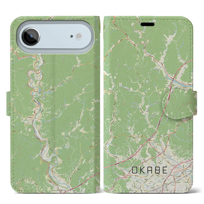 【岡部（静岡県）】地図柄iPhoneケース（手帳タイプ）