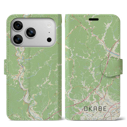 【岡部（静岡県）】地図柄iPhoneケース（手帳タイプ）