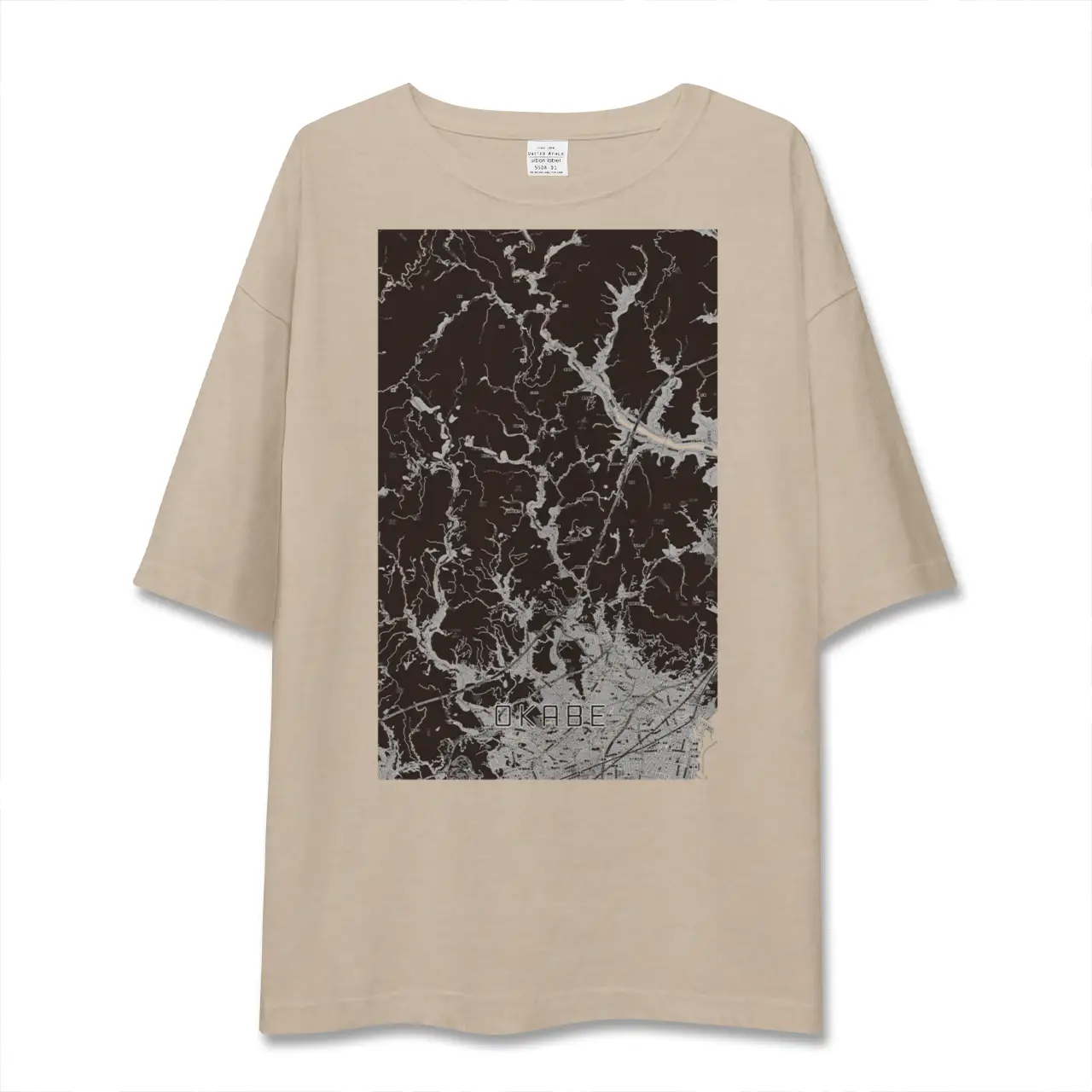 【岡部（静岡県）】地図柄ビッグシルエットTシャツ
