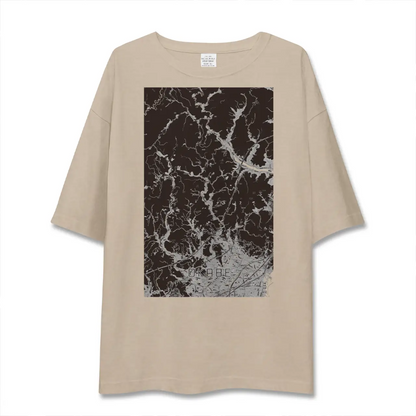 【岡部（静岡県）】地図柄ビッグシルエットTシャツ