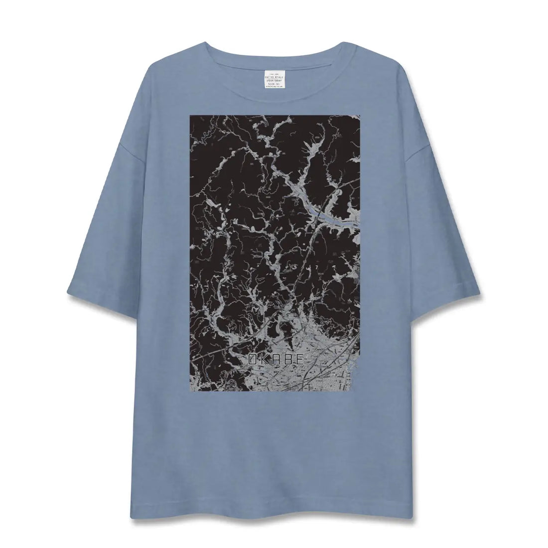 【岡部（静岡県）】地図柄ビッグシルエットTシャツ