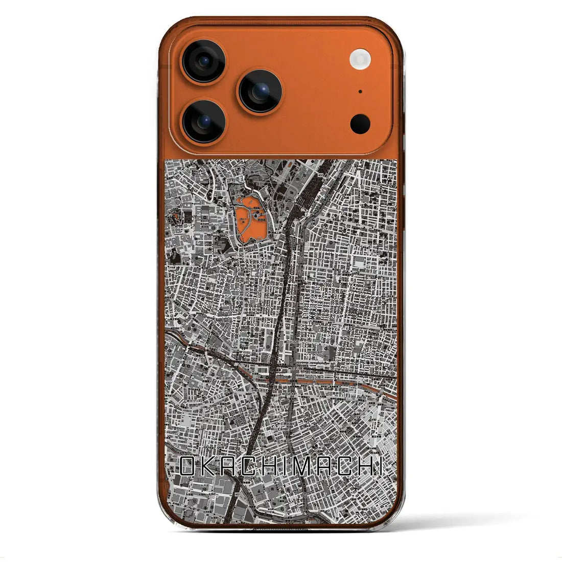 【御徒町（東京都）】地図柄iPhoneケース（クリアタイプ）