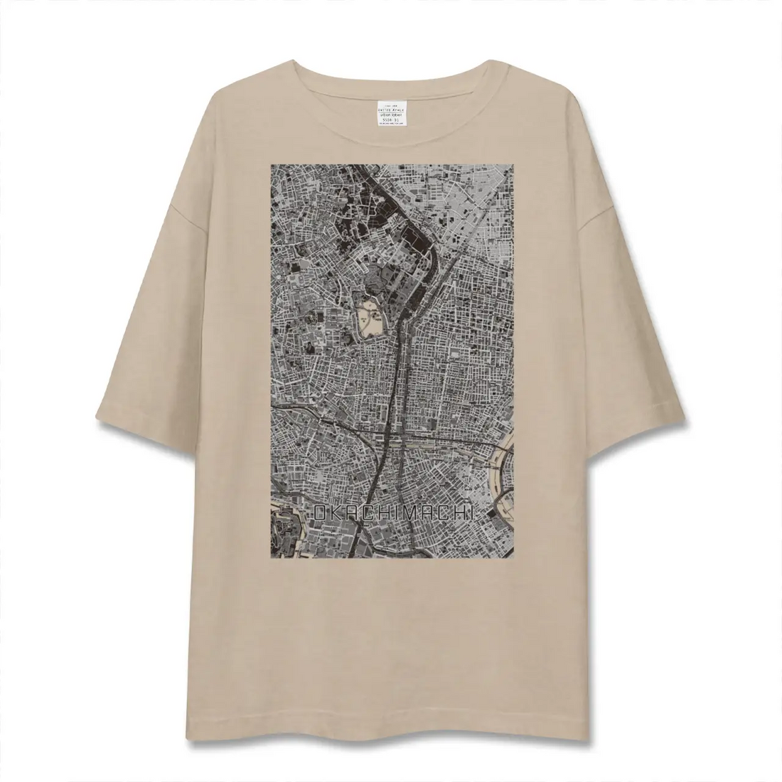 【御徒町（東京都）】地図柄ビッグシルエットTシャツ