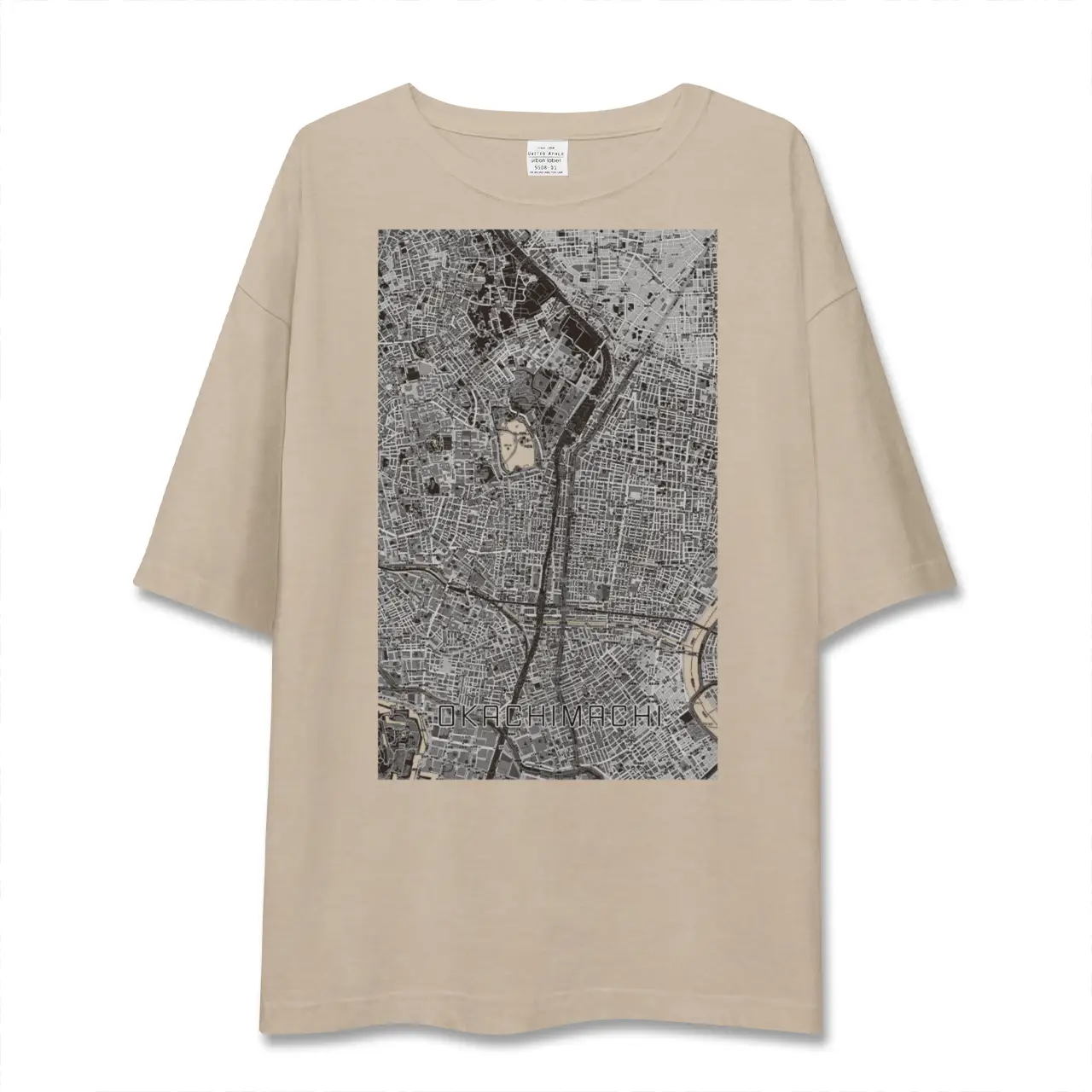 【御徒町（東京都）】地図柄ビッグシルエットTシャツ