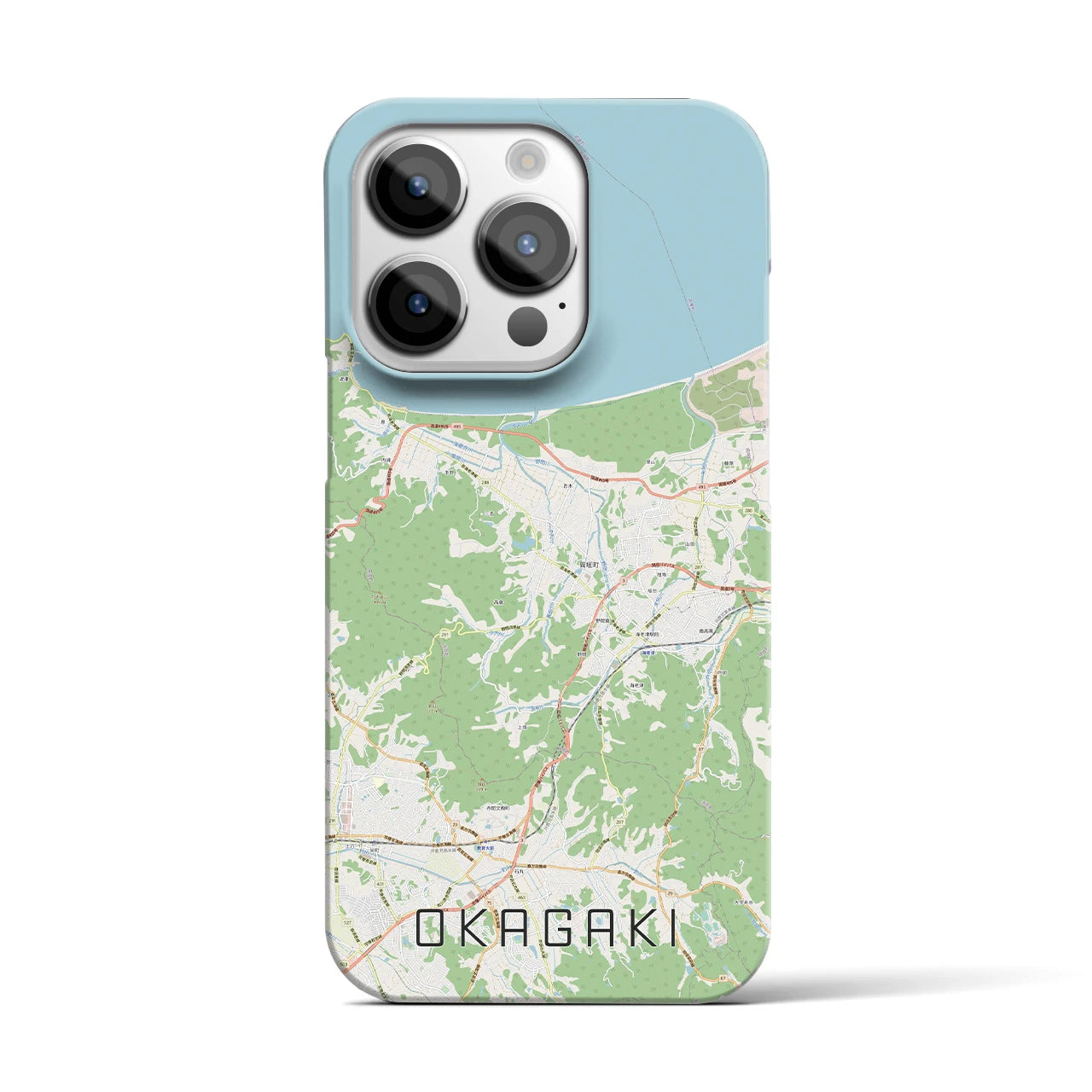 【岡垣（福岡県）】地図柄iPhoneケース（バックカバータイプ）