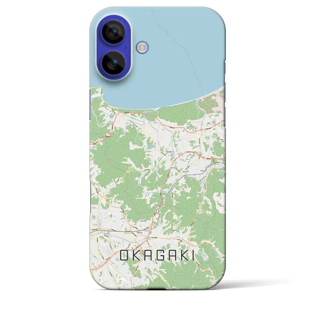 【岡垣(福岡県)】地図柄iPhoneケース(バックカバータイプ)ナチュラル・iPhone 16 Pro Max 用