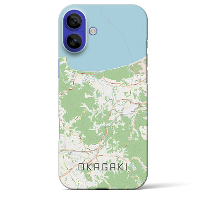 【岡垣（福岡県）】地図柄iPhoneケース（バックカバータイプ）ナチュラル・iPhone 16 Pro Max 用