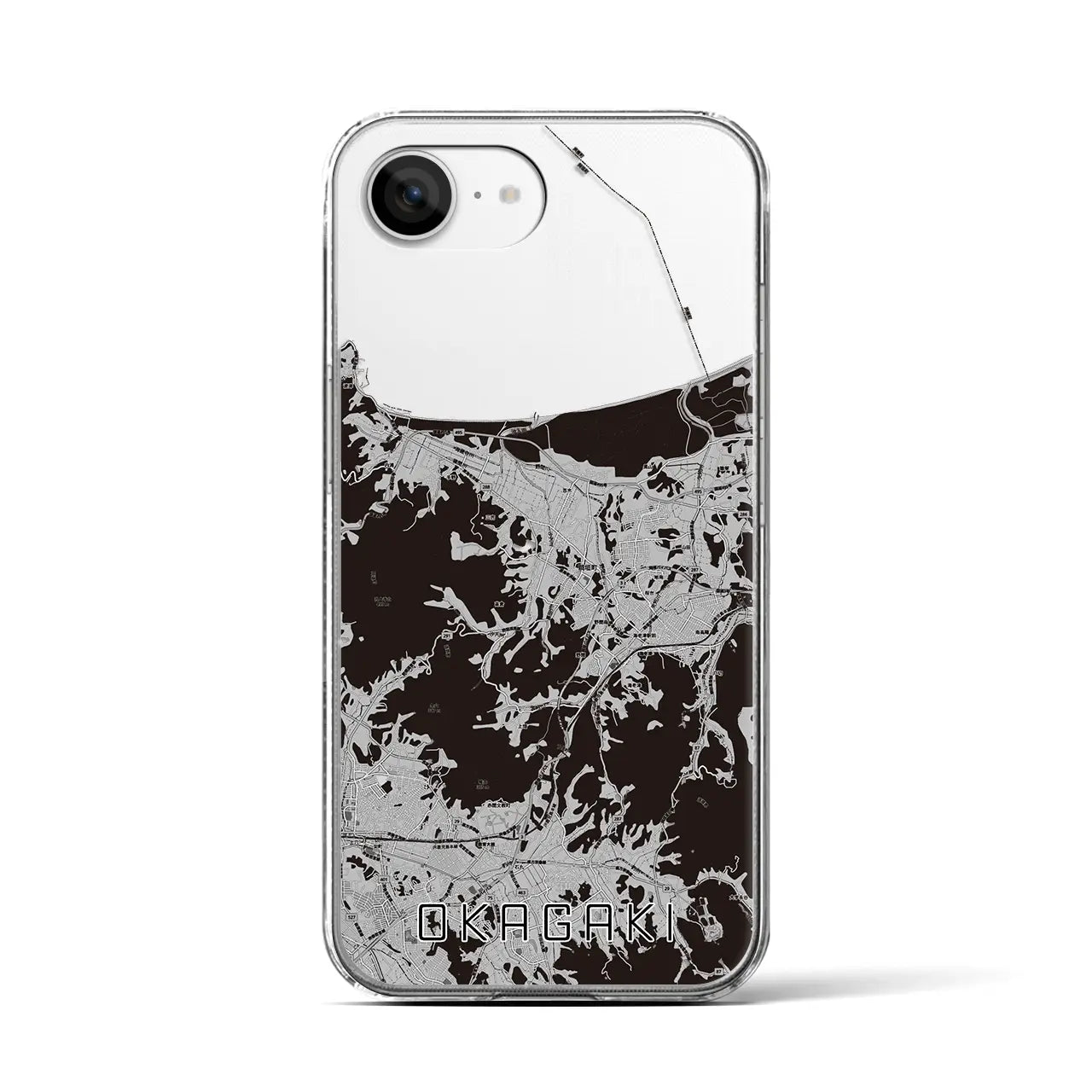 【岡垣（福岡県）】地図柄iPhoneケース（クリアタイプ）