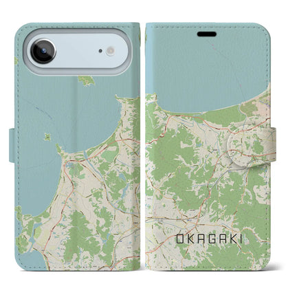 【岡垣（福岡県）】地図柄iPhoneケース（手帳タイプ）