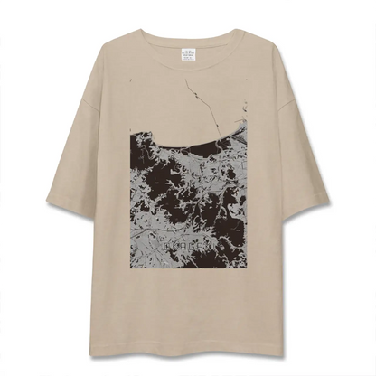 【岡垣（福岡県）】地図柄ビッグシルエットTシャツ