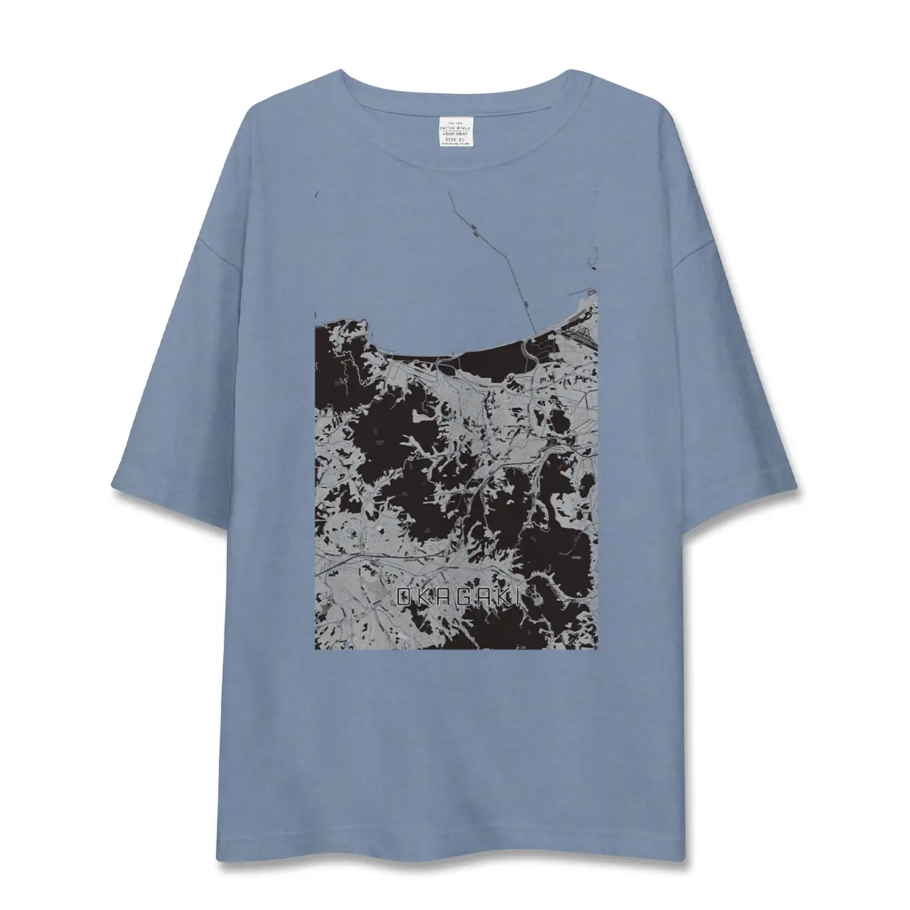【岡垣（福岡県）】地図柄ビッグシルエットTシャツ