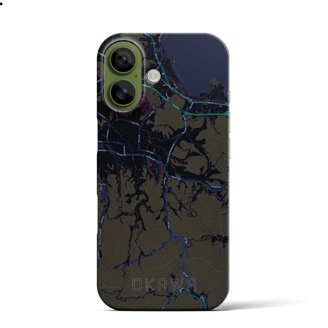 【大川（香川県）】地図柄iPhoneケース（バックカバータイプ）