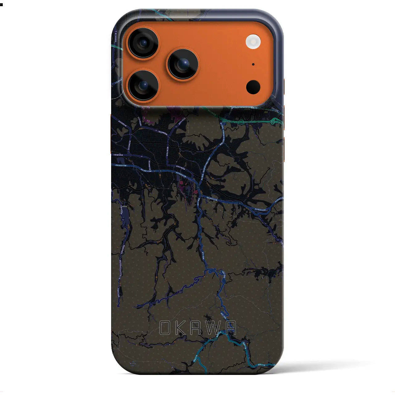 【大川（香川県）】地図柄iPhoneケース（バックカバータイプ）