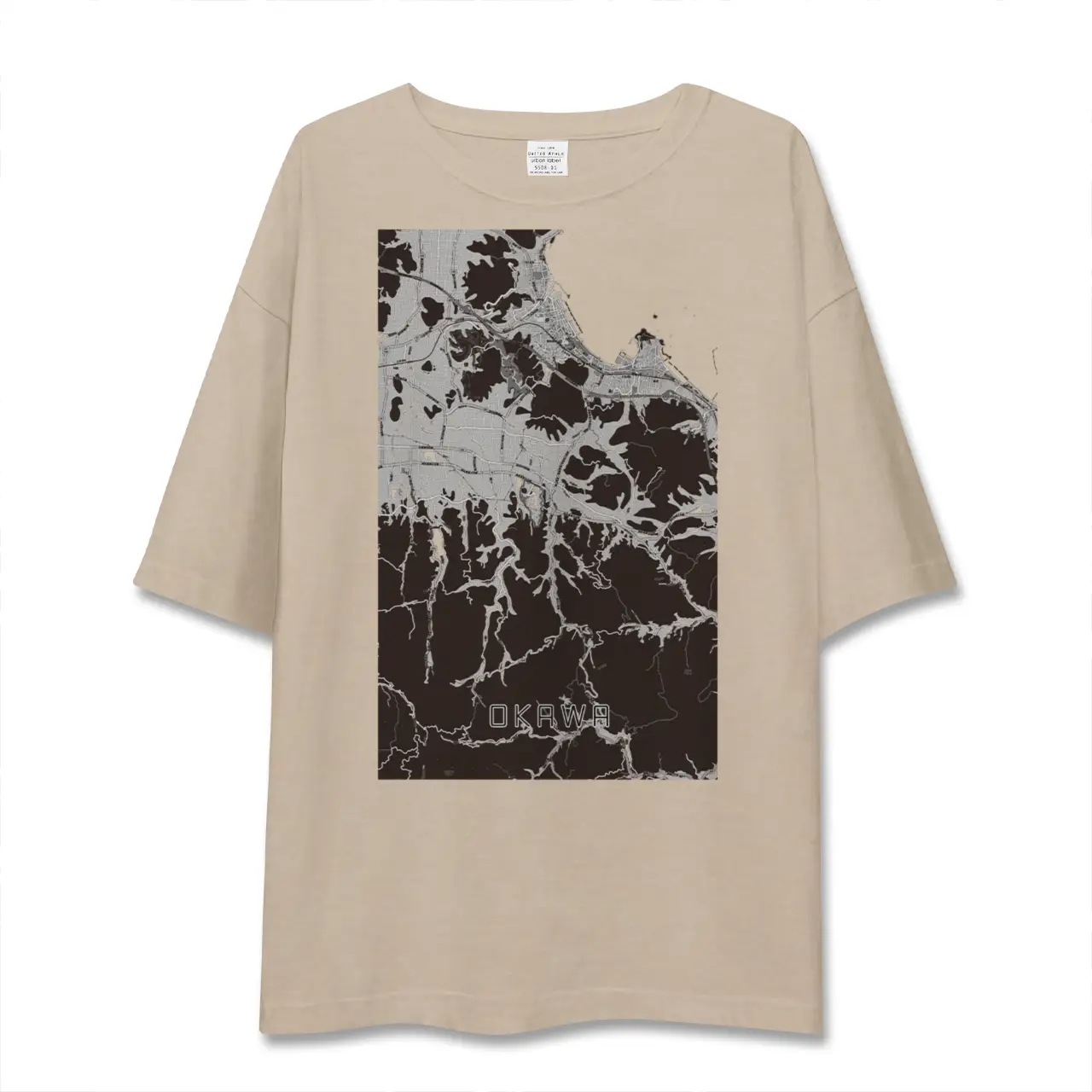 【大川（香川県）】地図柄ビッグシルエットTシャツ