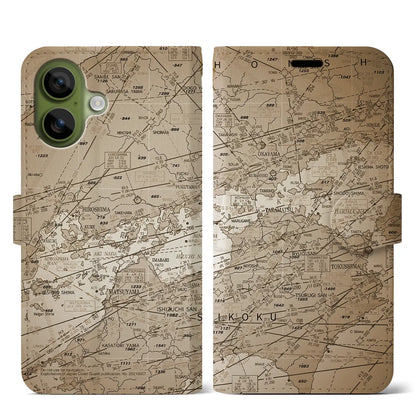 【岡山・高松航空図（岡山県）】航空図iPhoneケース（手帳タイプ）