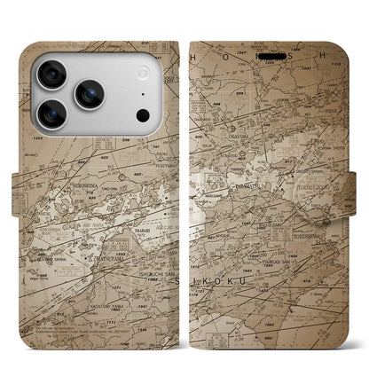 【岡山・高松航空図（岡山県）】航空図iPhoneケース（手帳タイプ）