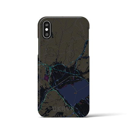 【岡谷（長野県）】地図柄iPhoneケース（バックカバータイプ）