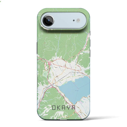 【岡谷（長野県）】地図柄iPhoneケース（バックカバータイプ）