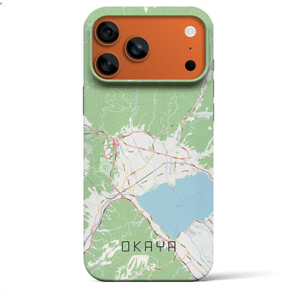 【岡谷（長野県）】地図柄iPhoneケース（バックカバータイプ）