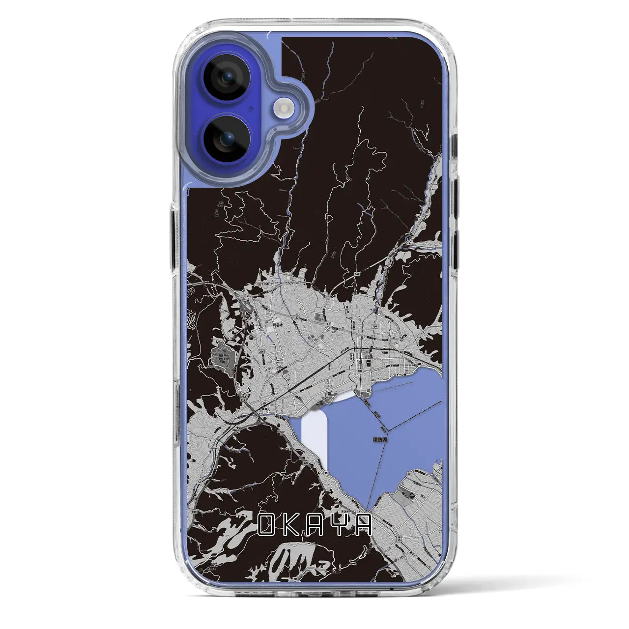 【岡谷（長野県）】地図柄iPhoneケース（MagSafeタイプ）