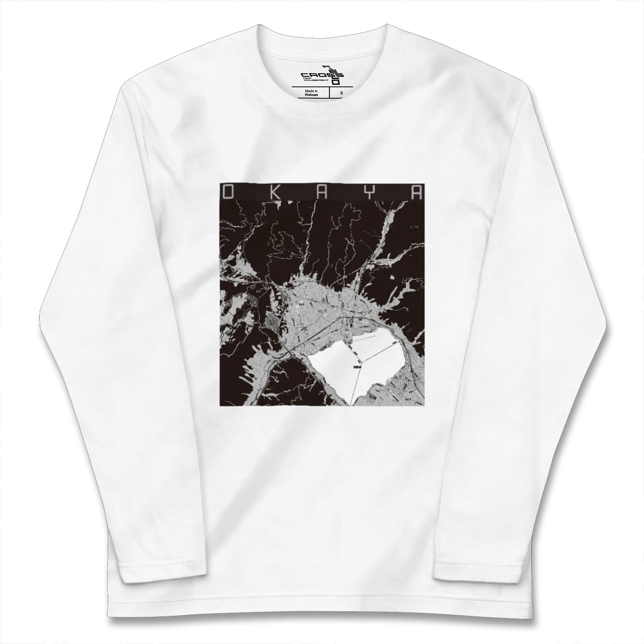 【岡谷（長野県）】地図柄ロングスリーブTシャツ