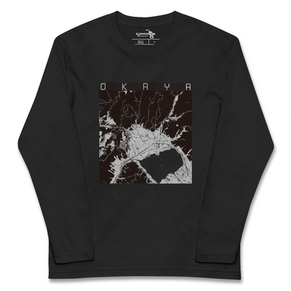 【岡谷（長野県）】地図柄ロングスリーブTシャツ