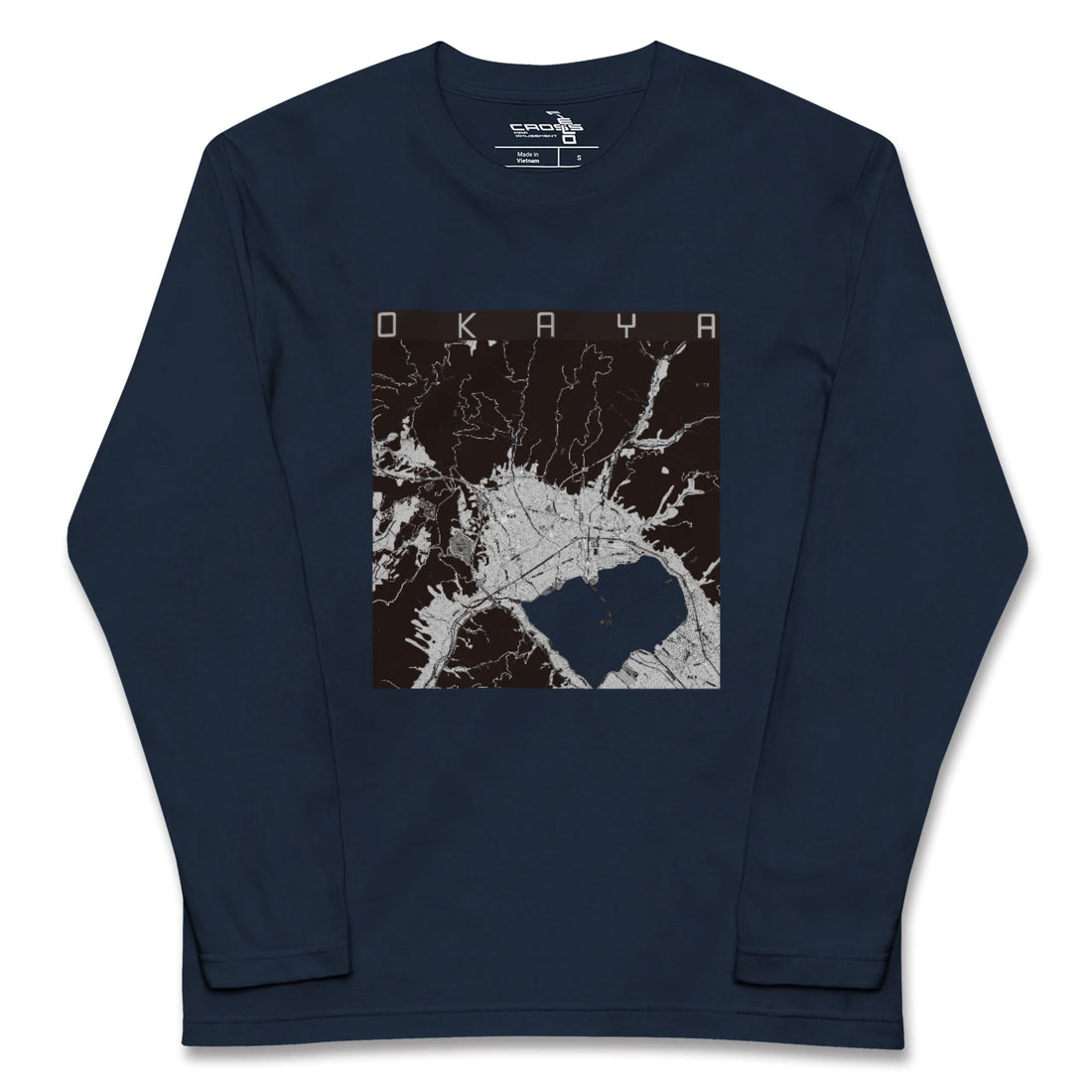 【岡谷（長野県）】地図柄ロングスリーブTシャツ