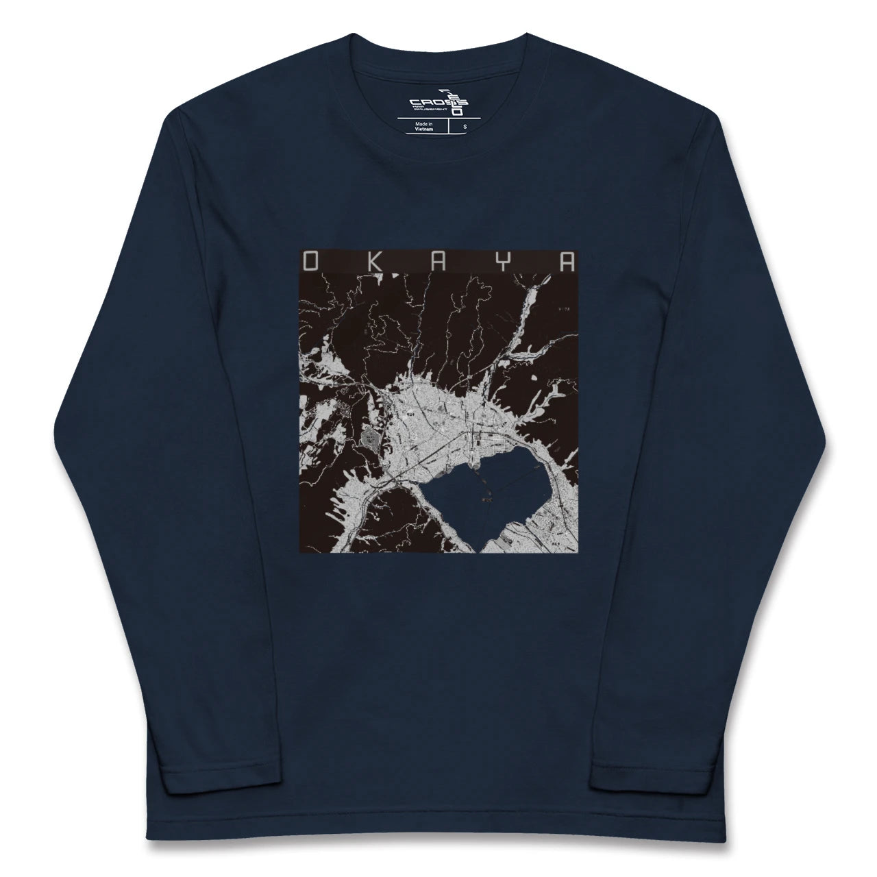 【岡谷（長野県）】地図柄ロングスリーブTシャツ