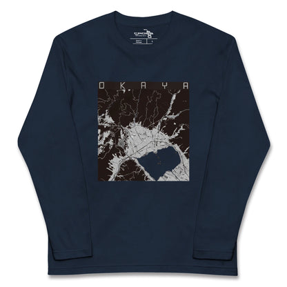 【岡谷（長野県）】地図柄ロングスリーブTシャツ