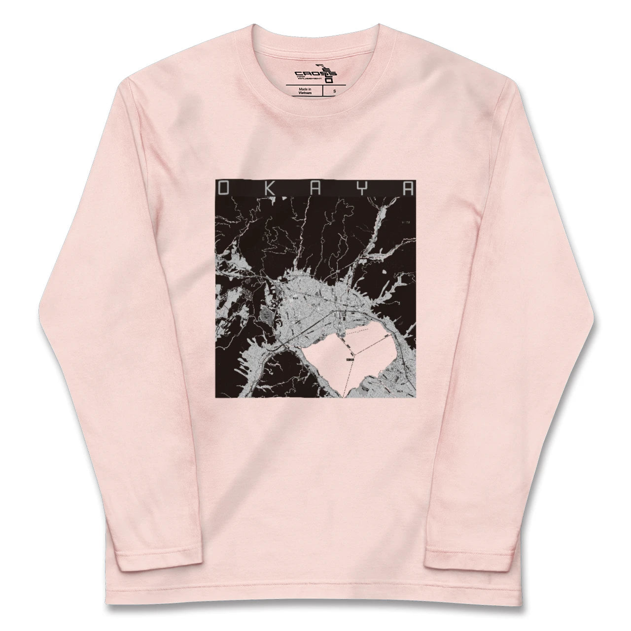 【岡谷（長野県）】地図柄ロングスリーブTシャツ