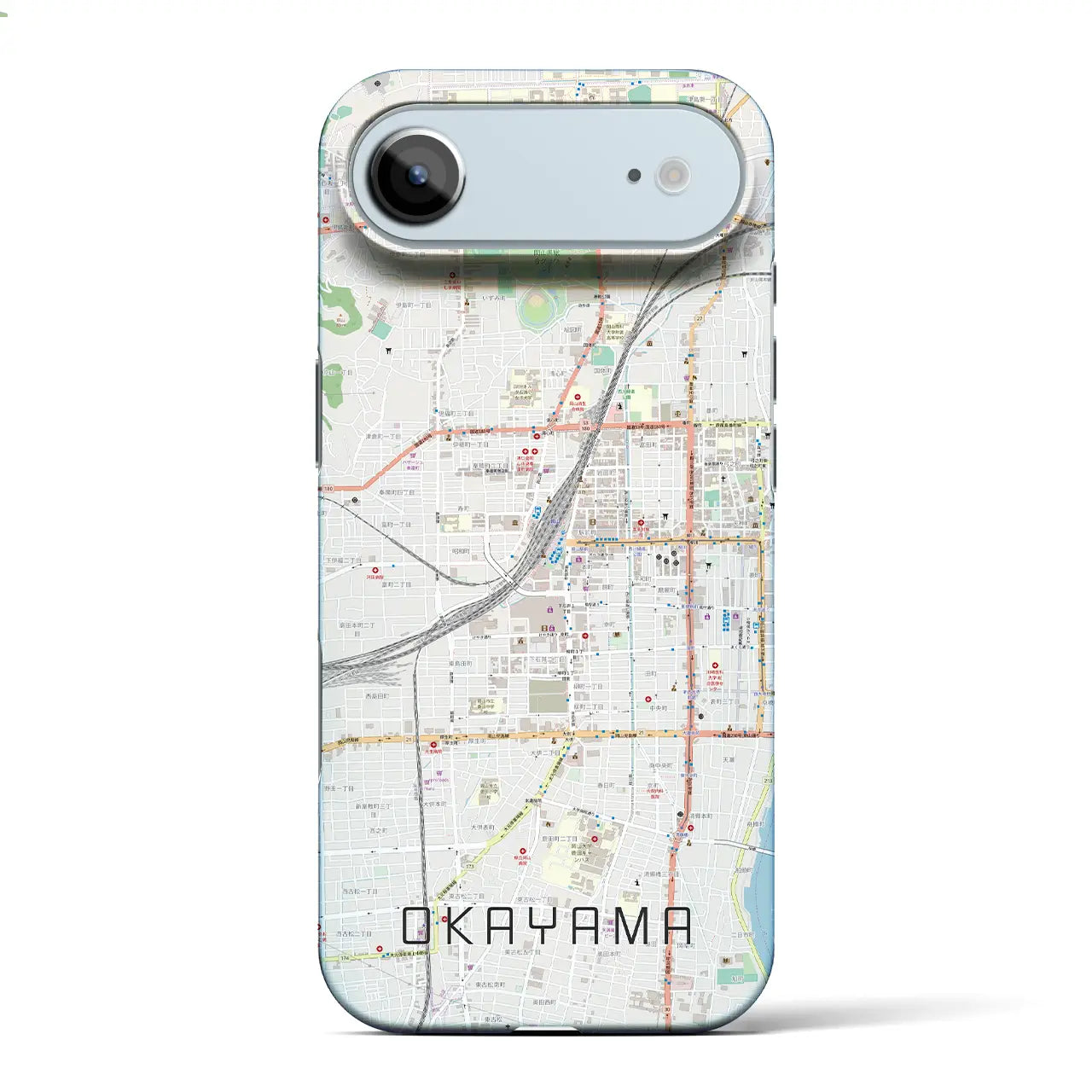 【岡山2（岡山県）】地図柄iPhoneケース（バックカバータイプ）
