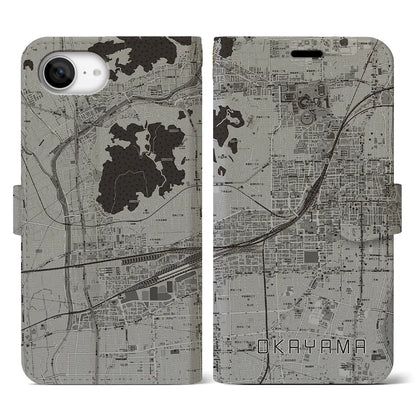 【岡山2（岡山県）】地図柄iPhoneケース（手帳タイプ）