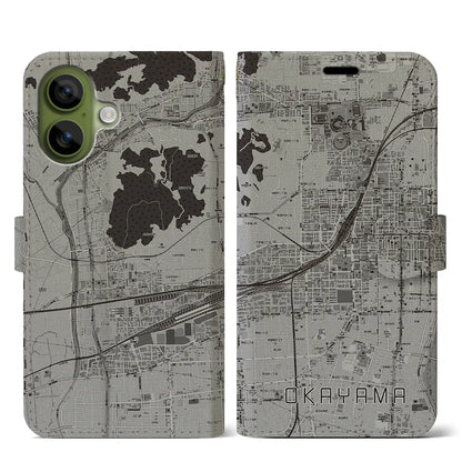 【岡山2（岡山県）】地図柄iPhoneケース（手帳タイプ）