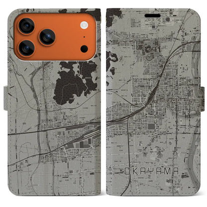 【岡山2（岡山県）】地図柄iPhoneケース（手帳タイプ）