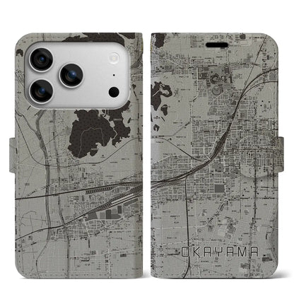 【岡山2（岡山県）】地図柄iPhoneケース（手帳タイプ）