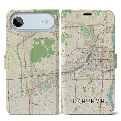 【岡山2（岡山県）】地図柄iPhoneケース（手帳タイプ）