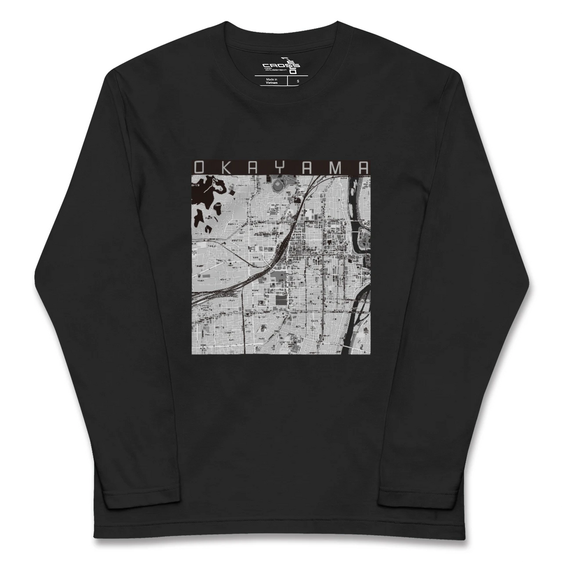 【岡山2（岡山県）】地図柄ロングスリーブTシャツ