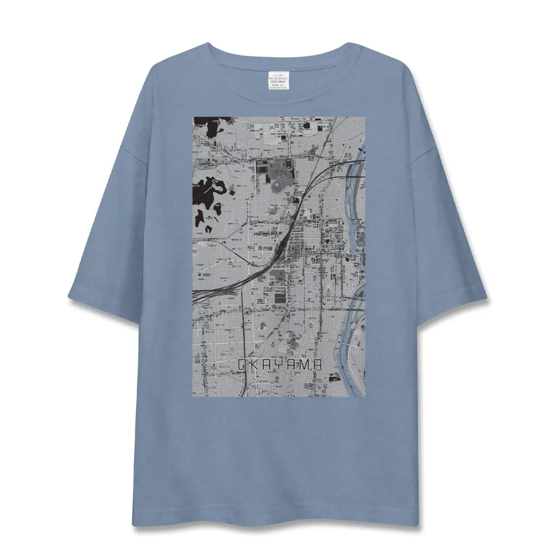 【岡山2（岡山県）】地図柄ビッグシルエットTシャツ