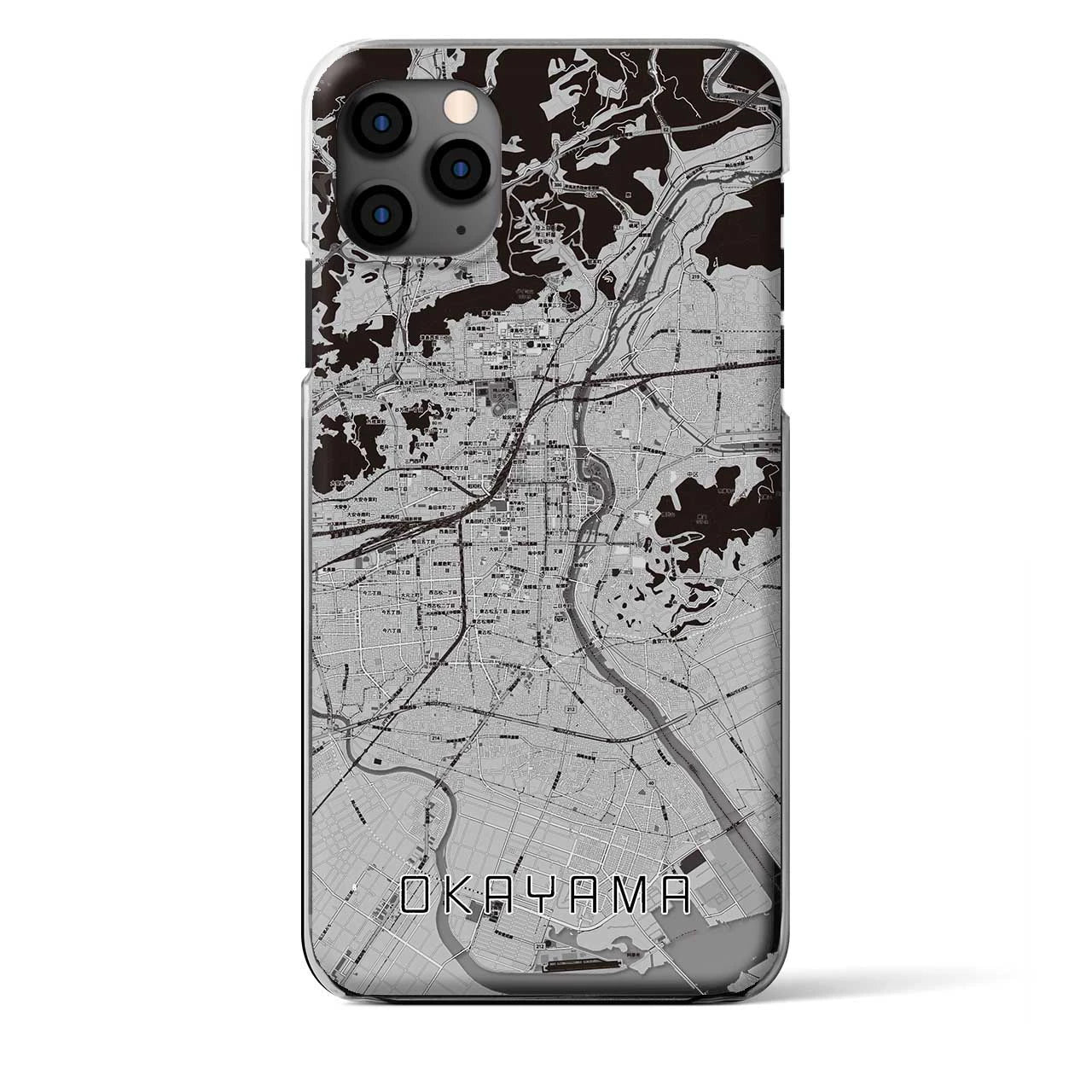 【岡山（岡山県）】地図柄iPhoneケース（クリアタイプ）