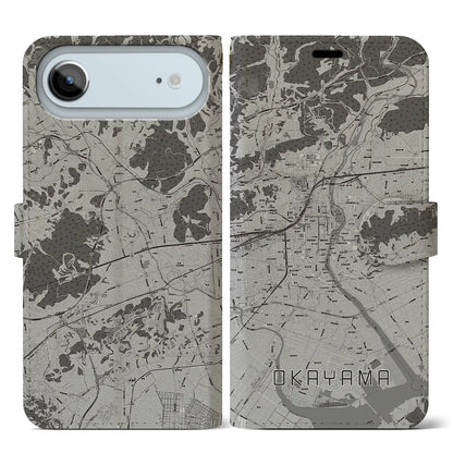 【岡山（岡山県）】地図柄iPhoneケース（手帳タイプ）