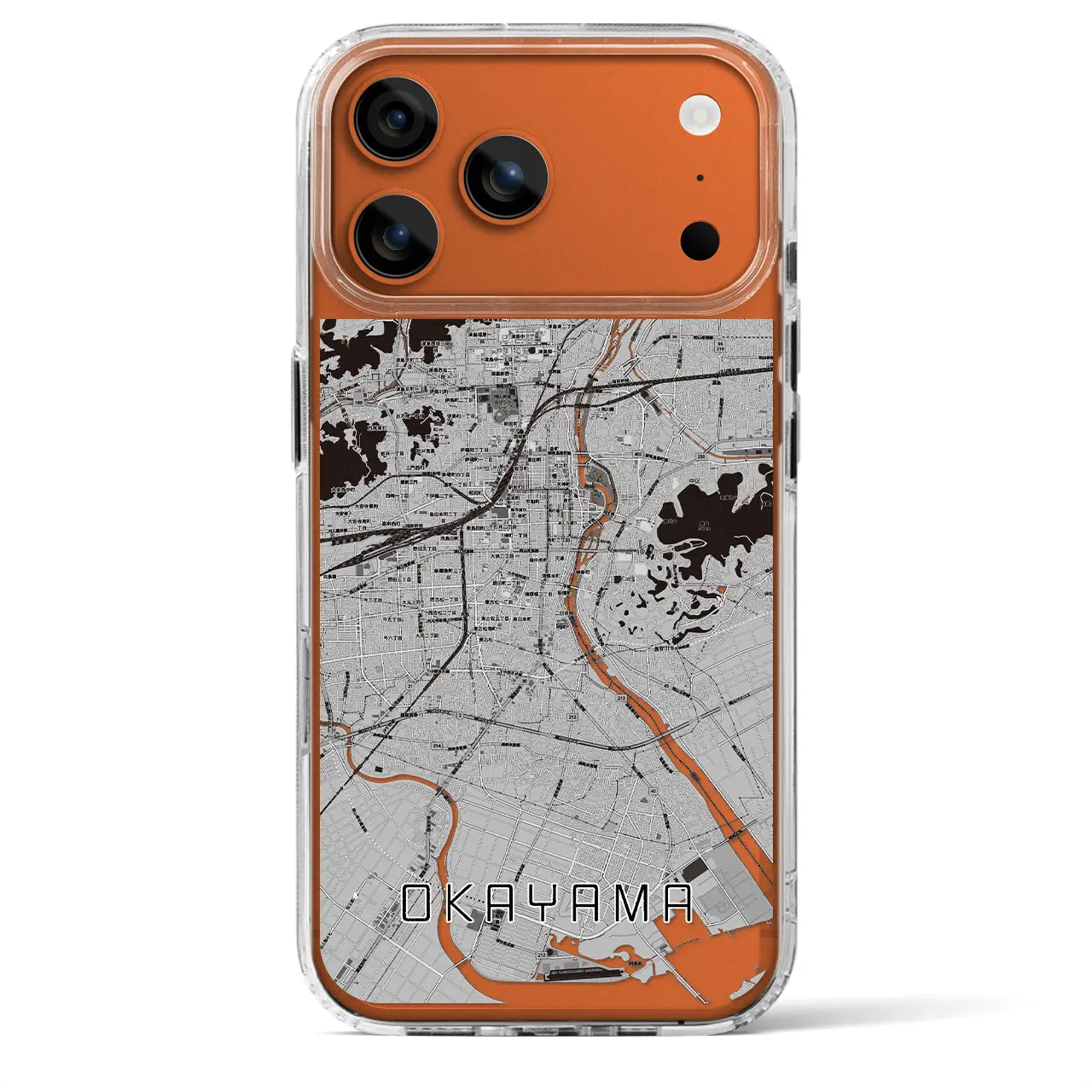 【岡山（岡山県）】地図柄iPhoneケース（MagSafeタイプ）