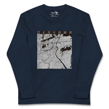 【岡山（岡山県）】地図柄ロングスリーブTシャツ
