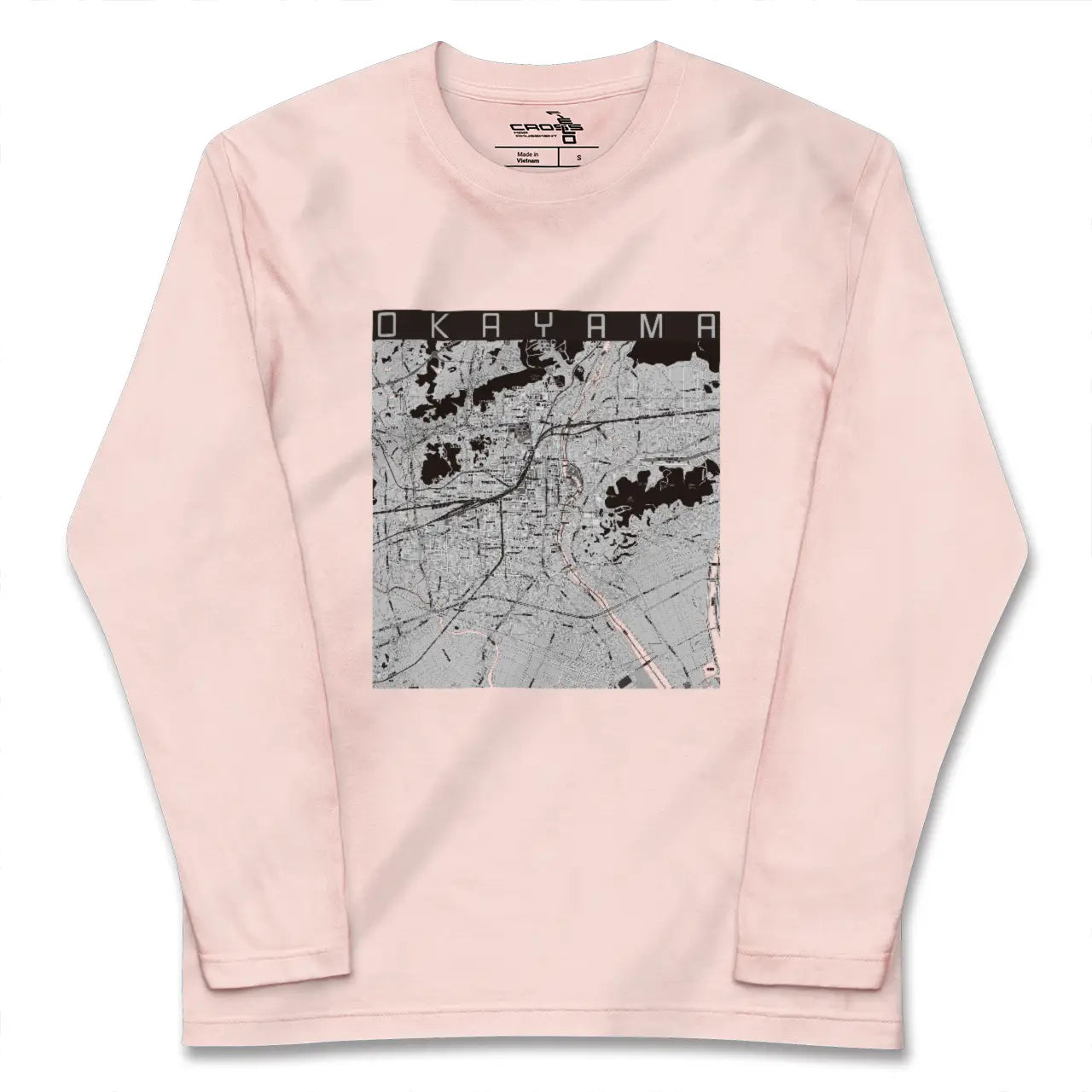 【岡山（岡山県）】地図柄ロングスリーブTシャツ