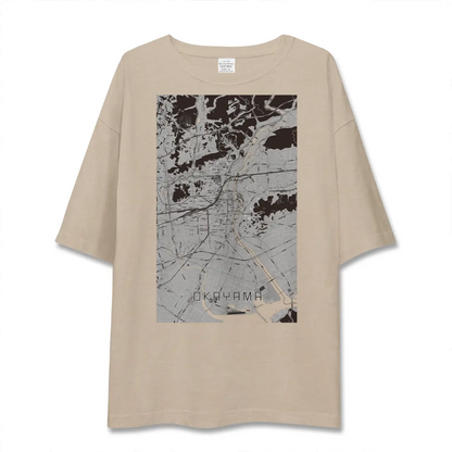 【岡山（岡山県）】地図柄ビッグシルエットTシャツ