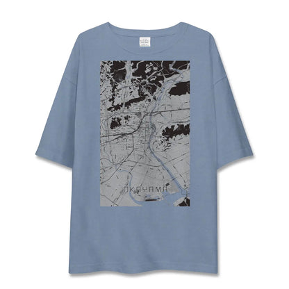 【岡山（岡山県）】地図柄ビッグシルエットTシャツ