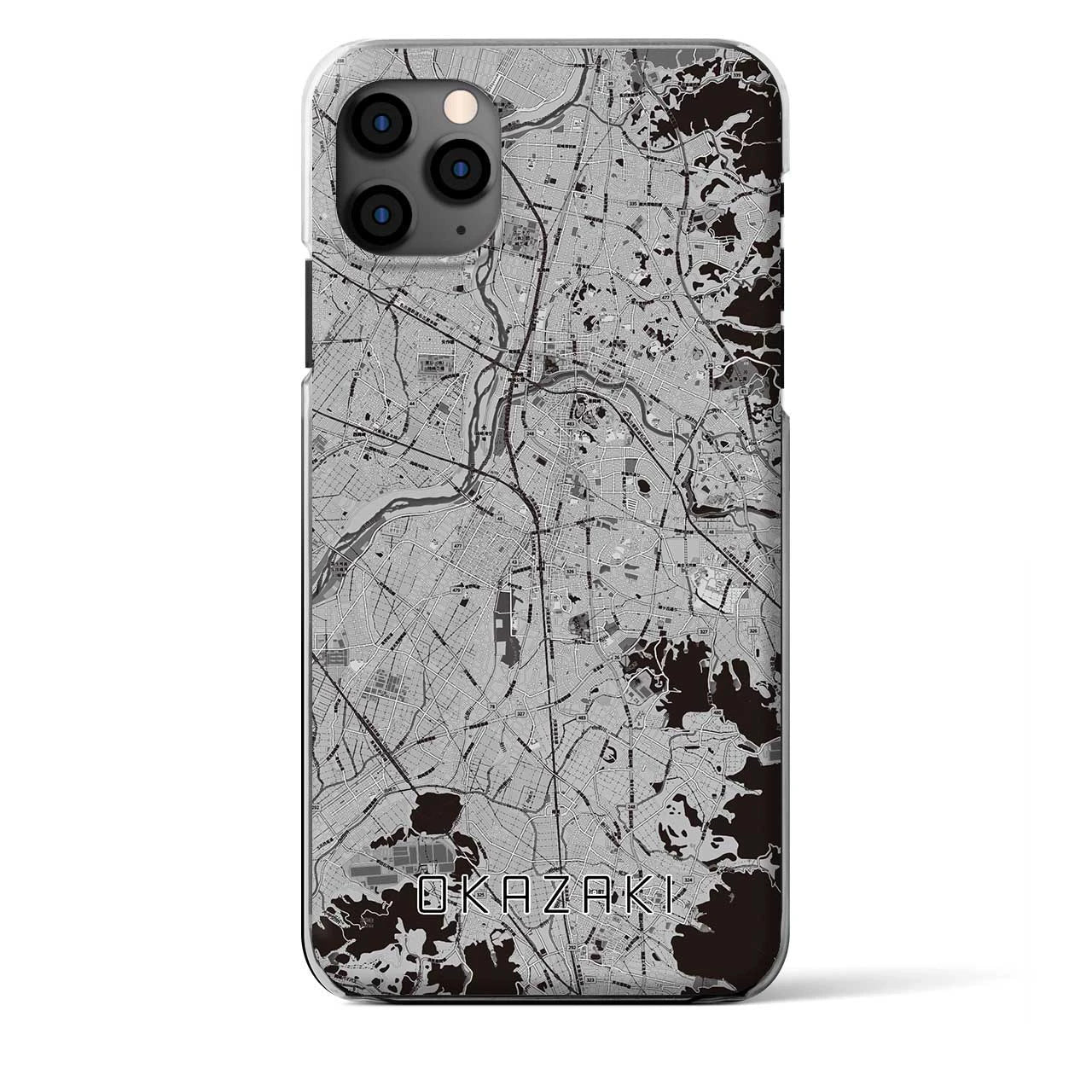 【岡崎（愛知県）】地図柄iPhoneケース（クリアタイプ）