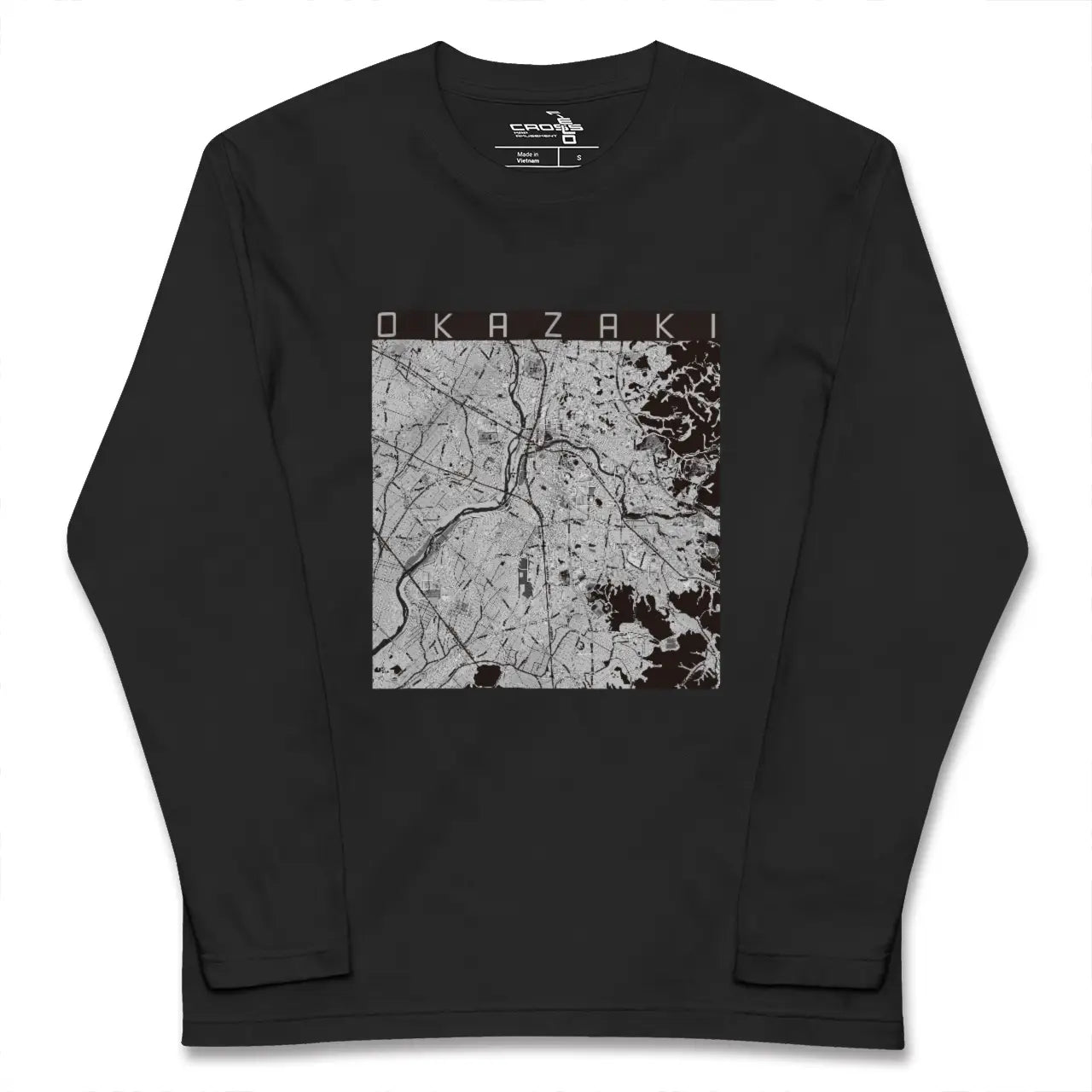 【岡崎（愛知県）】地図柄ロングスリーブTシャツ