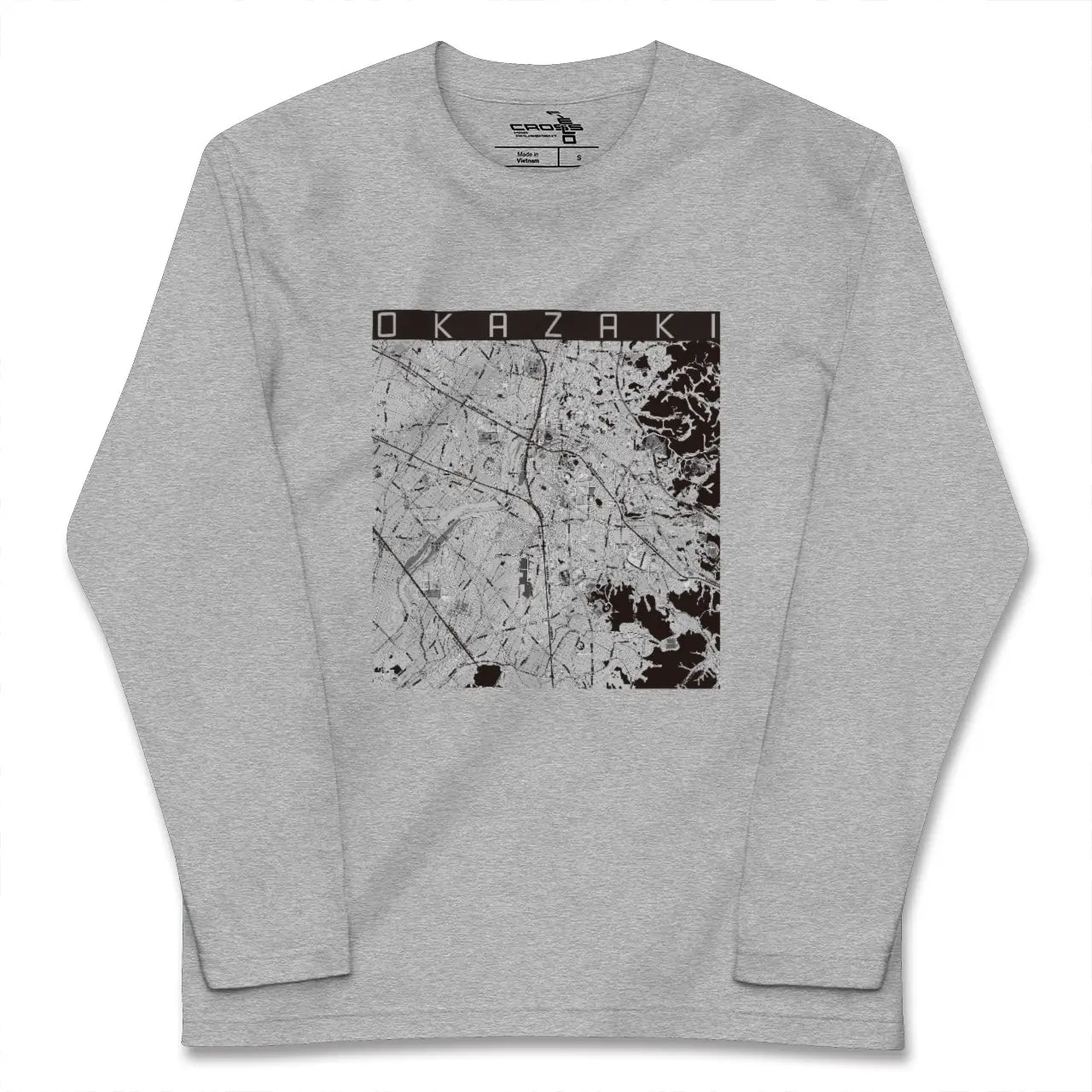 【岡崎（愛知県）】地図柄ロングスリーブTシャツ