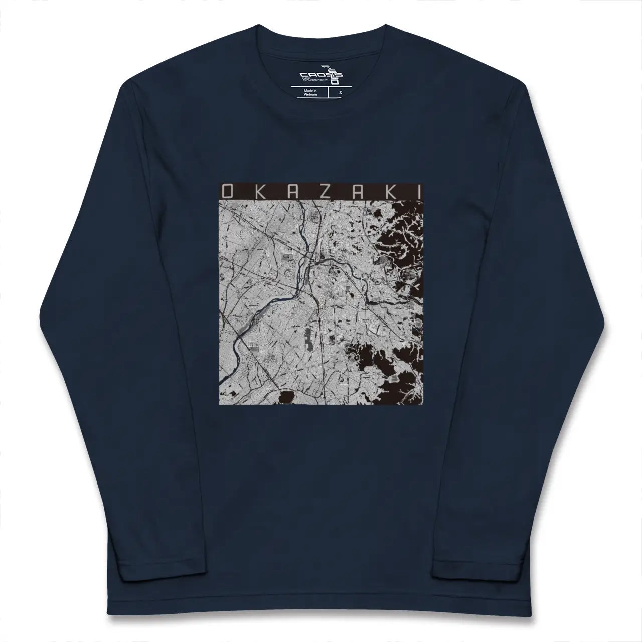 【岡崎（愛知県）】地図柄ロングスリーブTシャツ